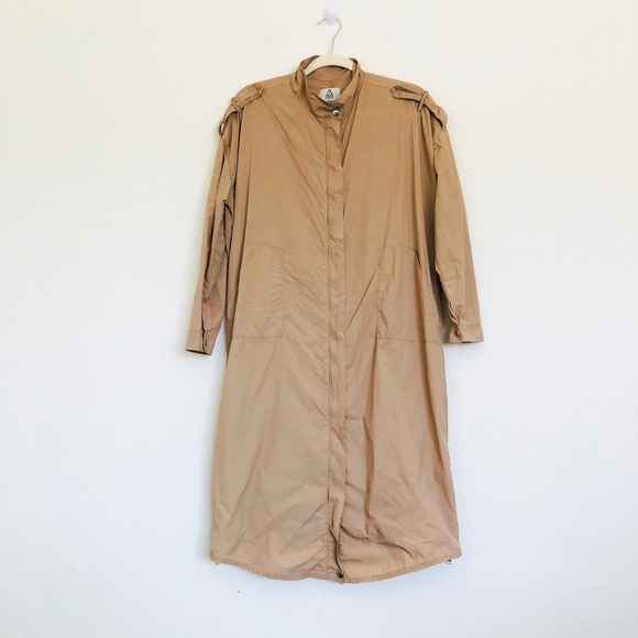 UNIF X Urban Outfitters Tan Zip Up Long Jacket - Picture 2 of 8